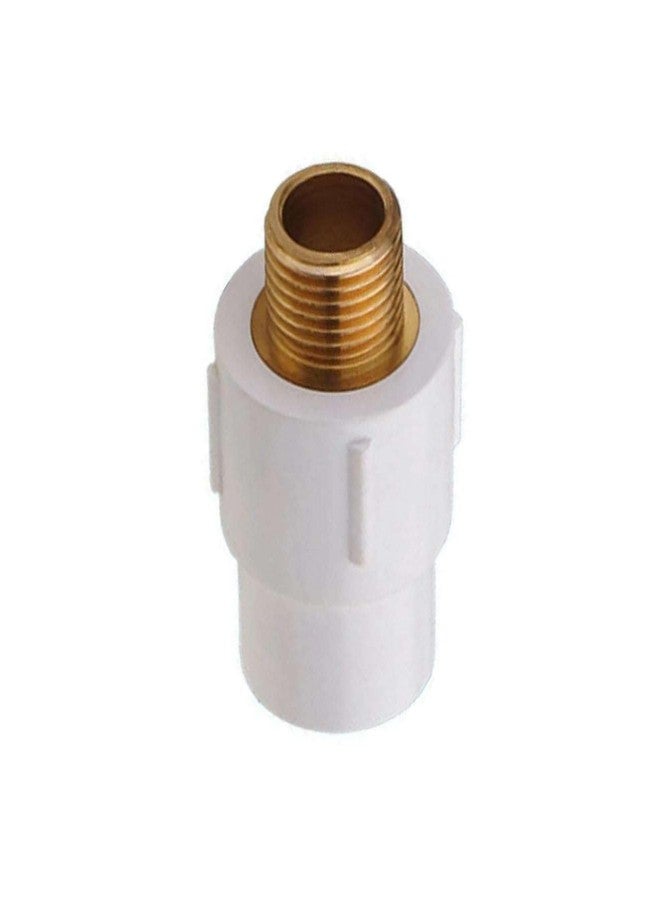 SANITARY WARE UPVC Brass Male Thread Adapter (MTA), pipe fitting, Size- ½" Inch (15mm), Colour-White (2) - Image 2